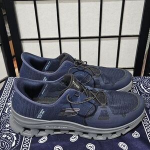 Skechers Blue and Black Sneakers with Cushioned Sole